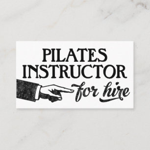 Pilates Instructor Business Cards - Cool Vintage