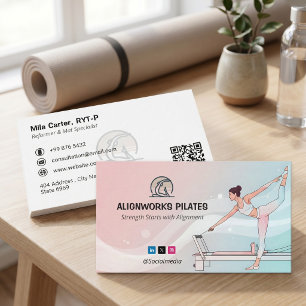 Pilates Instructor Business Colourful Spirit Card