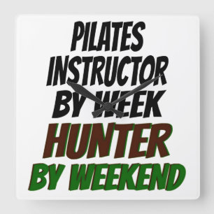 Pilates Instructor Hunter Square Wall Clock