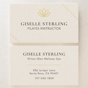 Pilates Instructor Lotus Business Card