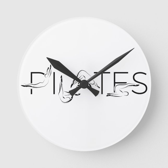 Pilates Instructor Pilates Letters  Round Clock (Front)