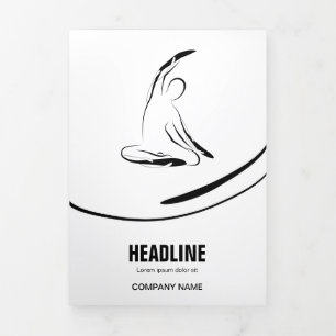 Pilates Instructor Pilates Pose Abstract Pilates Tri-Fold Card