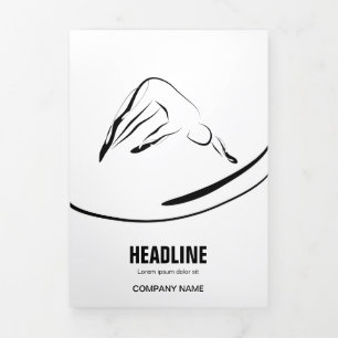 Pilates Instructor Pilates Pose Abstract Pilates Tri-Fold Card