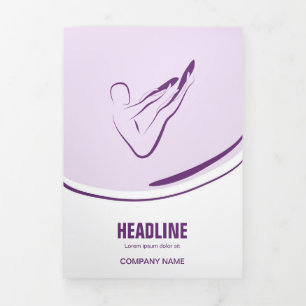 Pilates Instructor Pilates Pose Abstract Pilates Tri-Fold Card