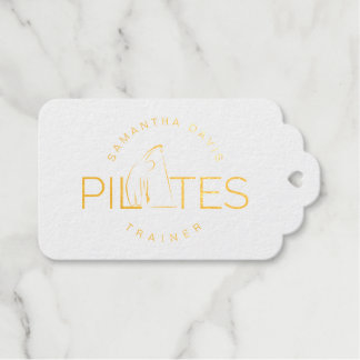 Pilates Instructor swakatee pose Foil Favour Tags