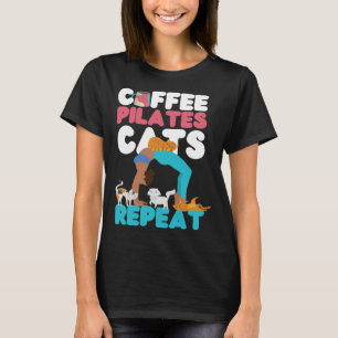 Pilates Instructor Teacher Coffee Dog Coffee Pilat T-Shirt