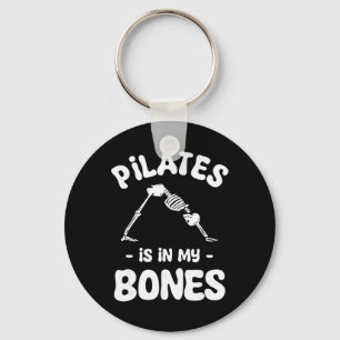 Pilates Is In My Bones Meditation Halloween Keychain