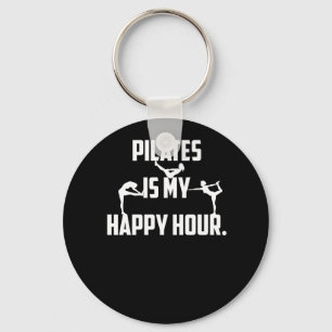 Pilates is my happy hour keychain
