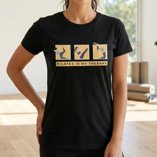 Pilates is My Therapy Motivational Quote Tshirt