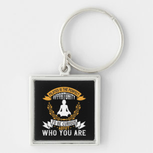Pilates is opportunity to check yourself keychain