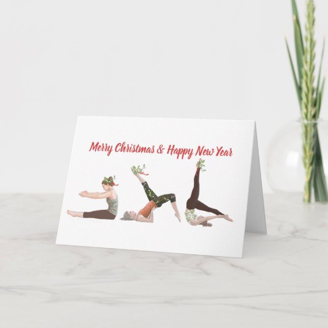 Pilates Joyeux Noël et Bonne Année Carte (Devant)