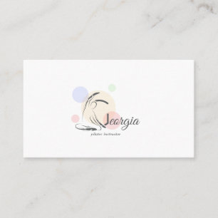 Pilates Letter G Pose Monogram Letter G Pilates Business Card