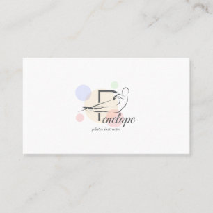 Pilates  Letter P Pose   Monogram Letter P Pilates Business Card