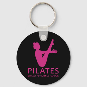 Pilates Like A Sport Only Harder Funny Contrology Keychain