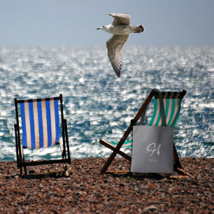 Pilates lover Floral monogram watercolor gray Tote Bag