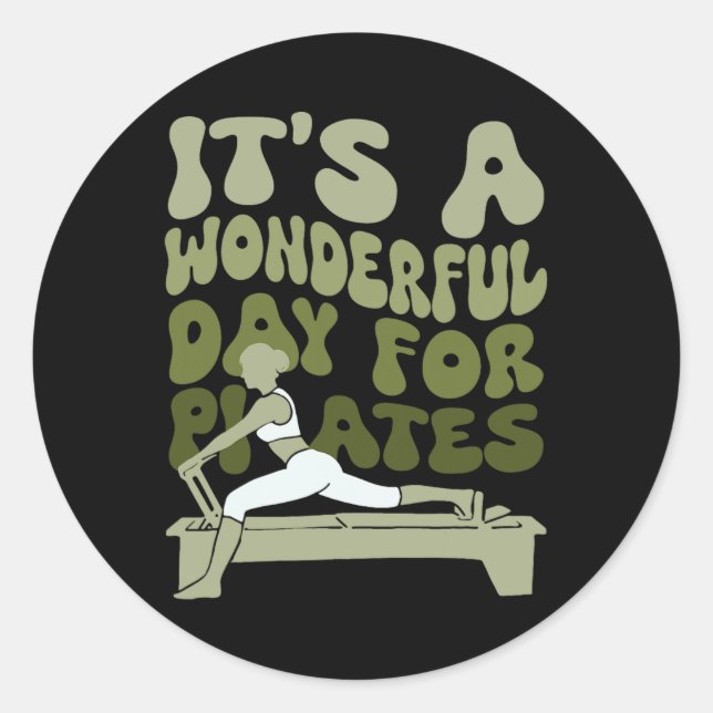 Pilates Lover Pilates Teacher  Classic Round Sticker (Front)