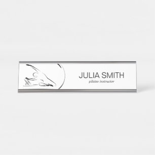 Pilates Mermaid on the reformer Desk Name Plate