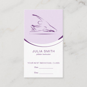Pilates mermaid pose on the reformer Colour Appointment Card