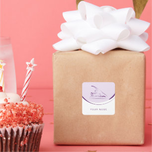 Pilates mermaid pose on the reformer   Colour Square Sticker