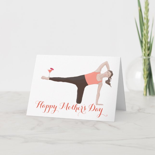 Pilates Mother's Day Side Kick Card (Front)