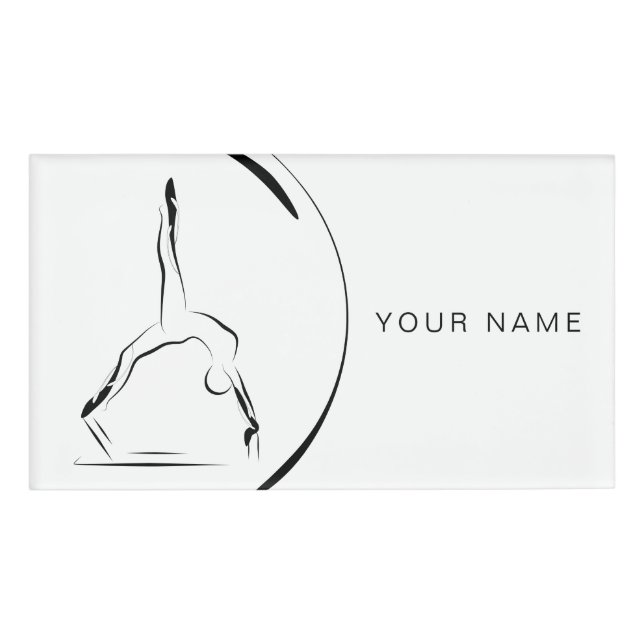 Pilates on the reformer name tag (Front)