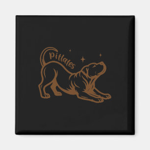 Pilates Pitbull Dog Lover Stretching Workout Fitne Magnet