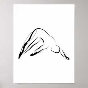 Pilates Pose Abstract Pilates Pose Poster