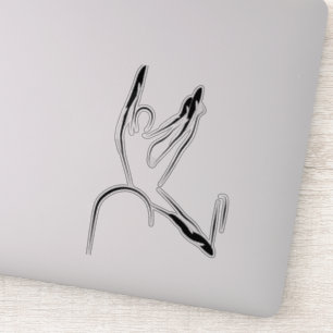 Pilates pose autocollant