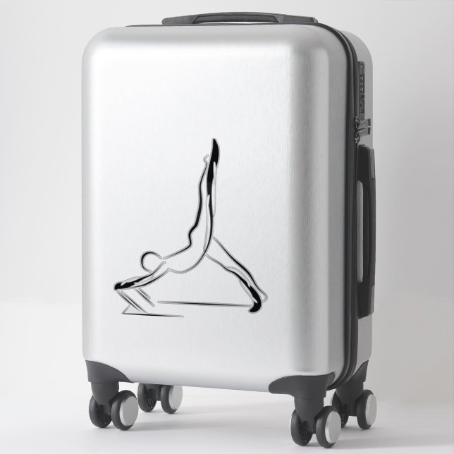 Pilates pose autocollant (Sur valise)