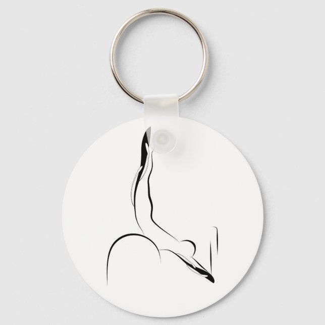 Pilates pose keychain (Front)