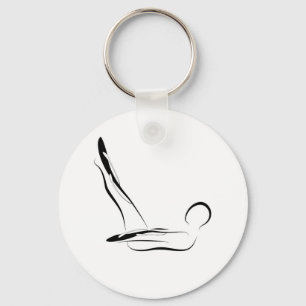 Pilates pose keychain
