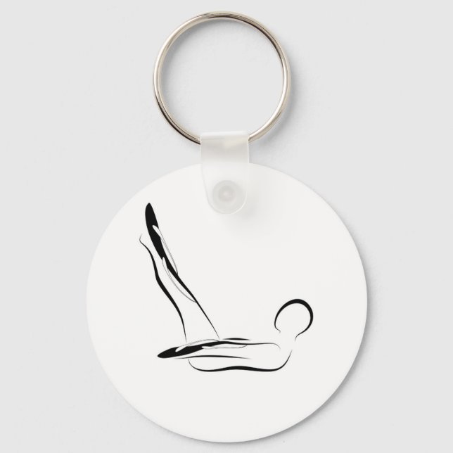 Pilates pose keychain (Front)