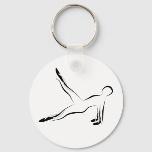 Pilates pose keychain