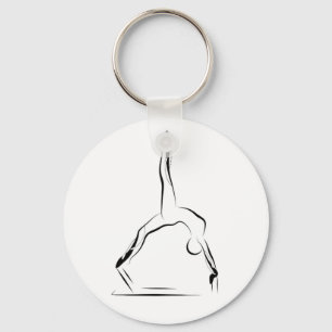 Pilates pose keychain