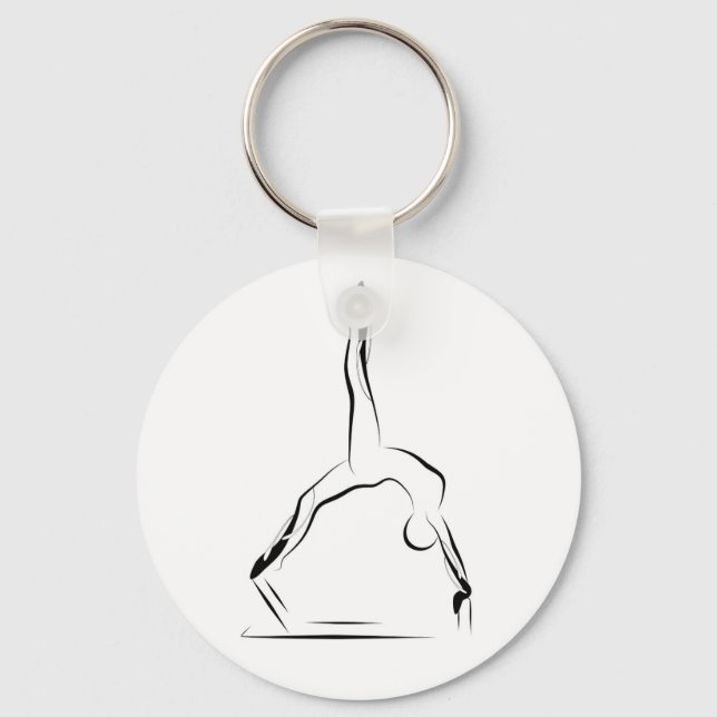 Pilates pose keychain (Front)