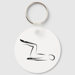 Pilates pose keychain