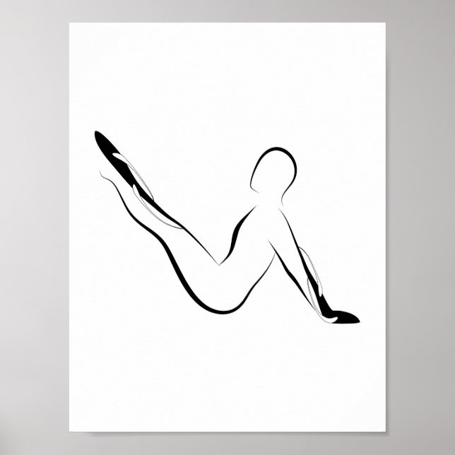 Pilates pose poster (Front)