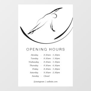 Pilates Pose Side Bend Window Cling