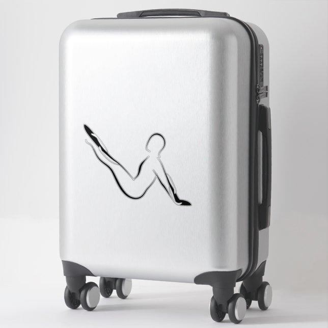 Pilates pose sticker (Suitcase)
