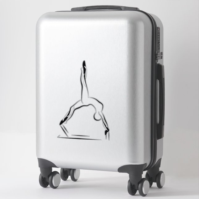Pilates pose sticker (Suitcase)