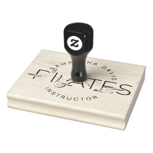 Pilates Poses in Pilates Word Rubber Stamp