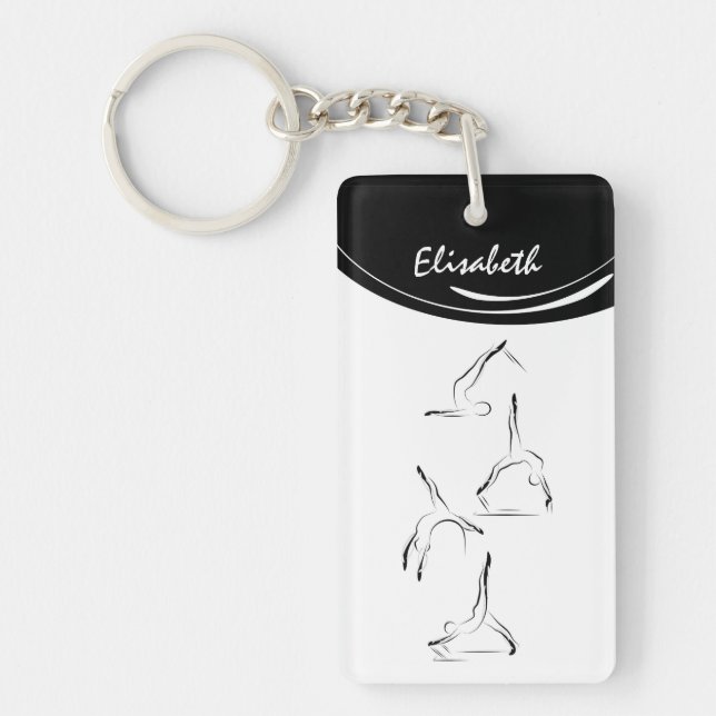 Pilates poses keychain (Front)