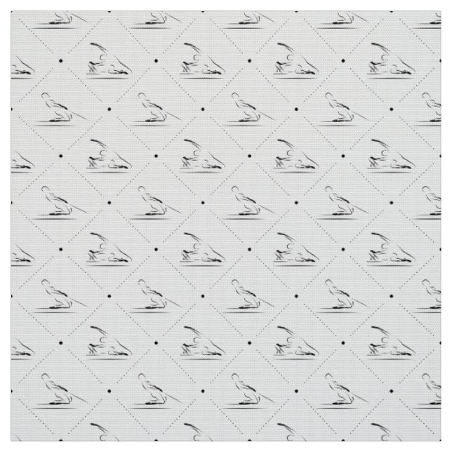 Pilates poses pattern fabric (Swatch)