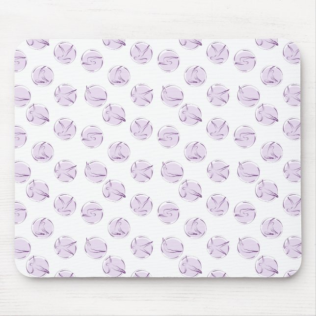 Pilates poses pattern mouse pad (Front)