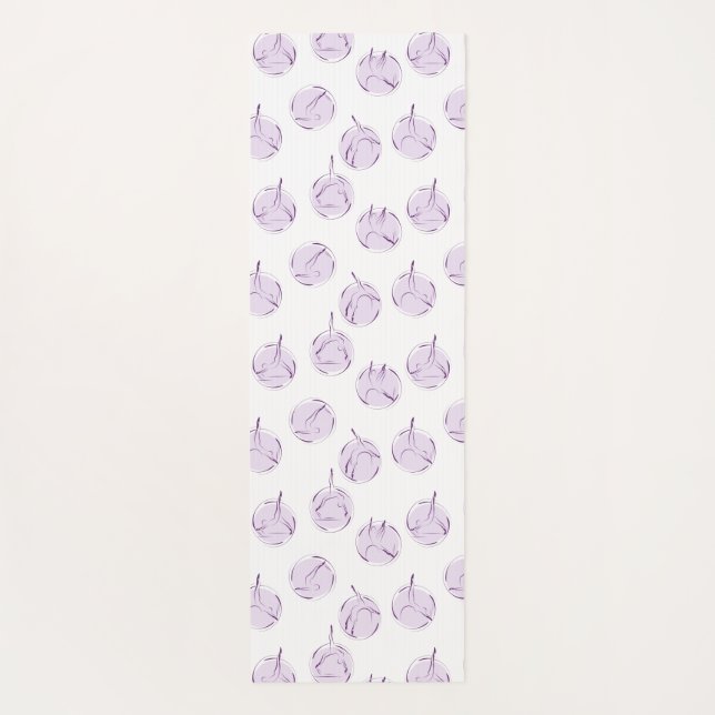 Pilates poses pattern yoga mat (Back)