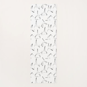 Pilates poses pattern yoga mat
