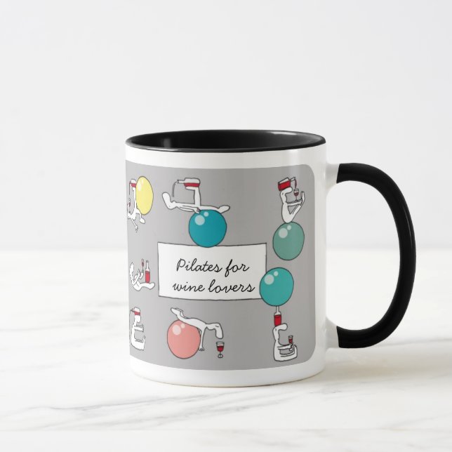 Pilates pour la tasse de Winelovers, gris (Droite)