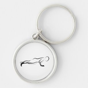 Pilates Push Up Pose - Mat Keychain