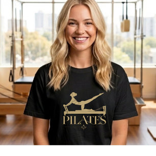 Pilates Reformer-Beige Graphic T-Shirt