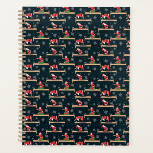 Pilates Reformer Santa Seamless Christmas Patterns Planner